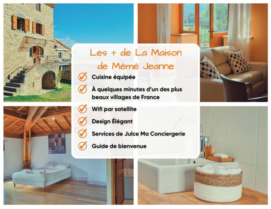 Saint-CirguesにあるLa Maison de Meme Jeanneの家具付きリビングルームの写真集