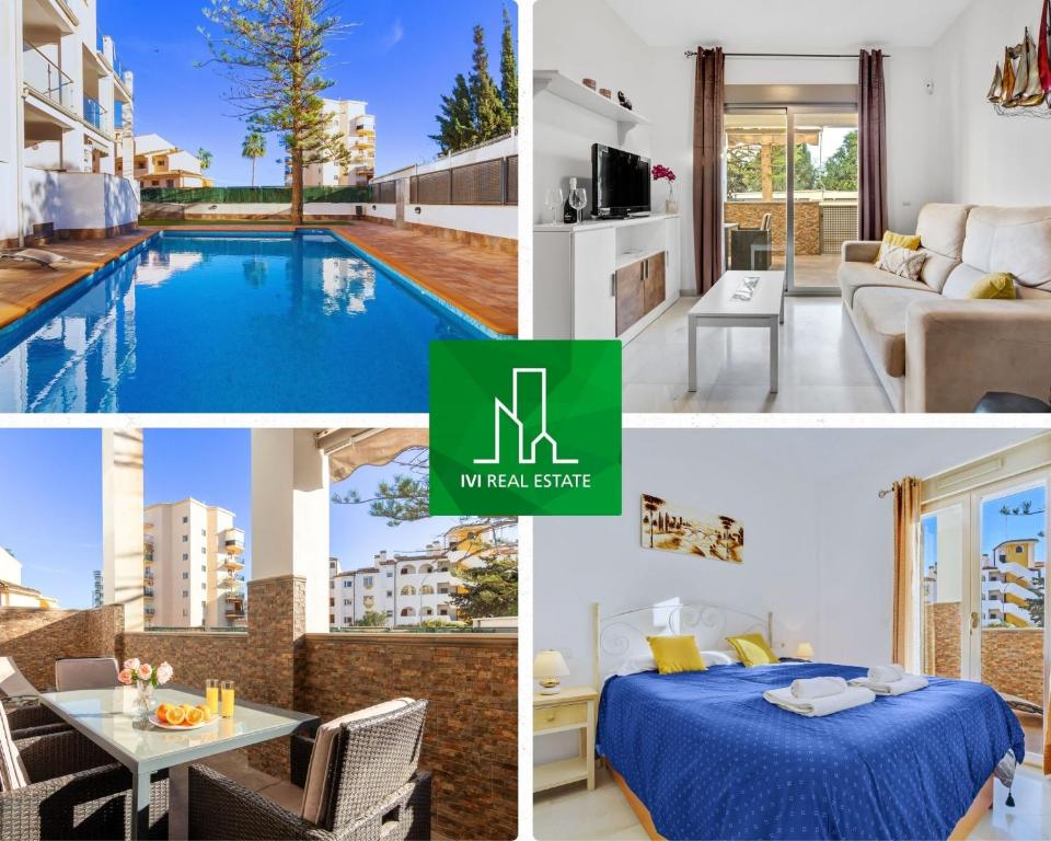 a collage of photos of a villa with a swimming pool at Golondrina by IVI Real Estate in Torremolinos