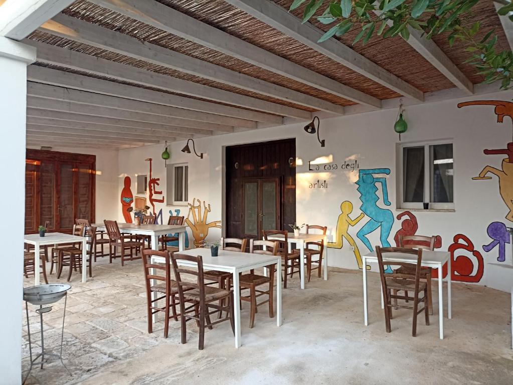 Reštaurácia alebo iné gastronomické zariadenie v ubytovaní B&B La casa degli artisti