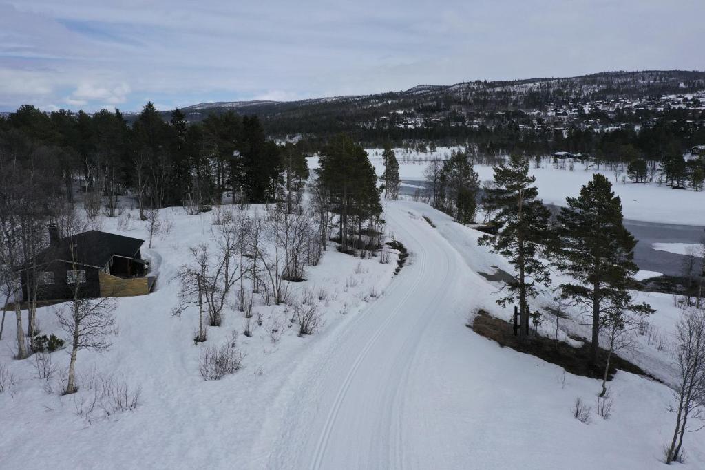 Cozy cabin in the center of Geilo v zime