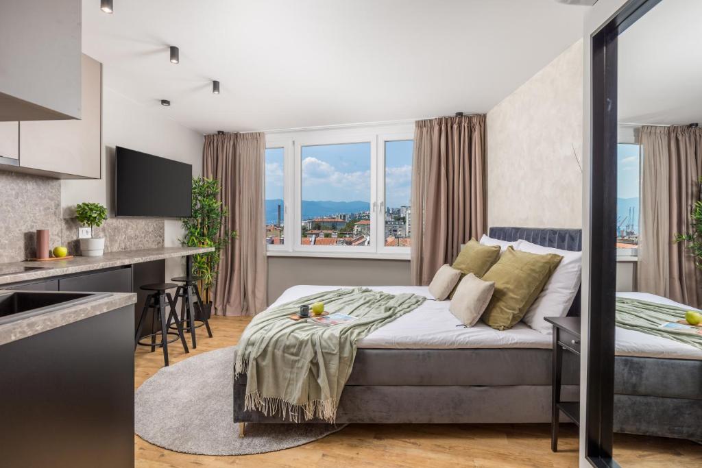 Molo Longo - Central Apartments & Rooms - Deluxe Studio -Fiorella La Guardije 13街，5楼