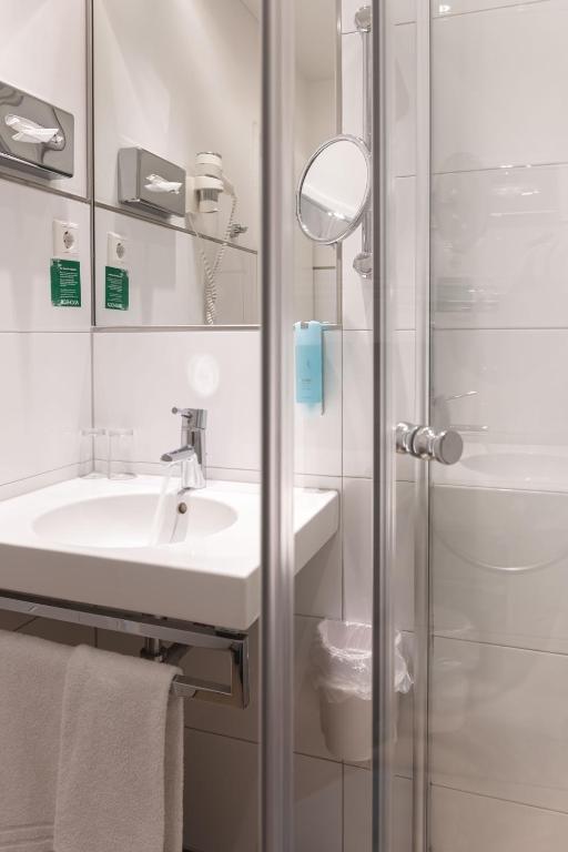 Koupelna v ubytování Hotel Astra
