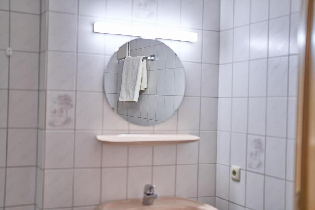 Koupelna v ubytování Alte Schmiede