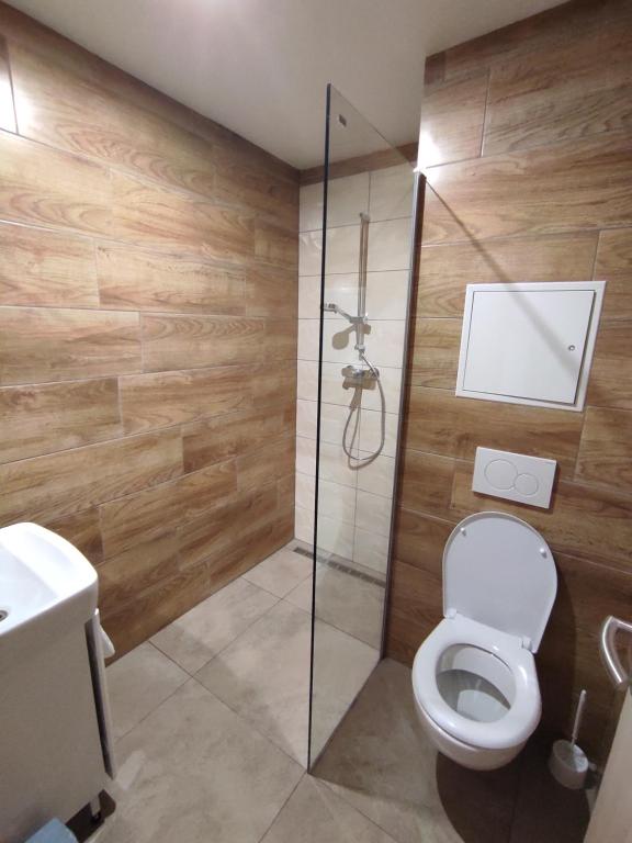 Koupelna v ubytování Symple apartments