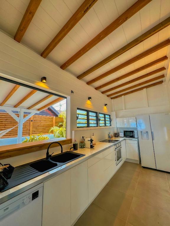 Kuchyň nebo kuchyňský kout v ubytování Kay Alice - Beachfront Villa