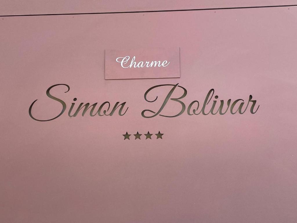 Certifikát, hodnocení, plakát nebo jiný dokument vystavený v ubytování Charme SIMON BOLIVAR