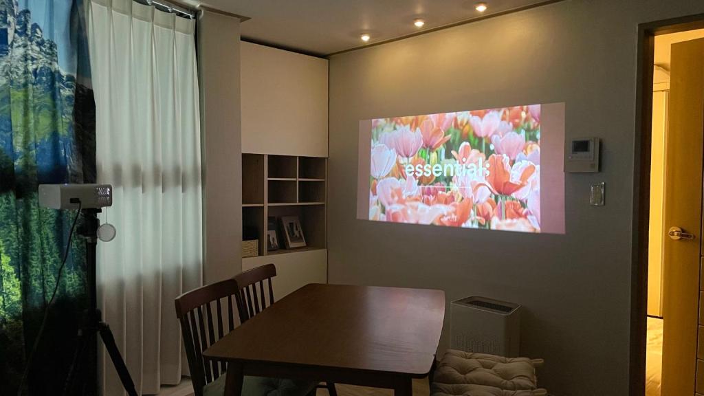TV a/nebo společenská místnost v ubytování Ansik