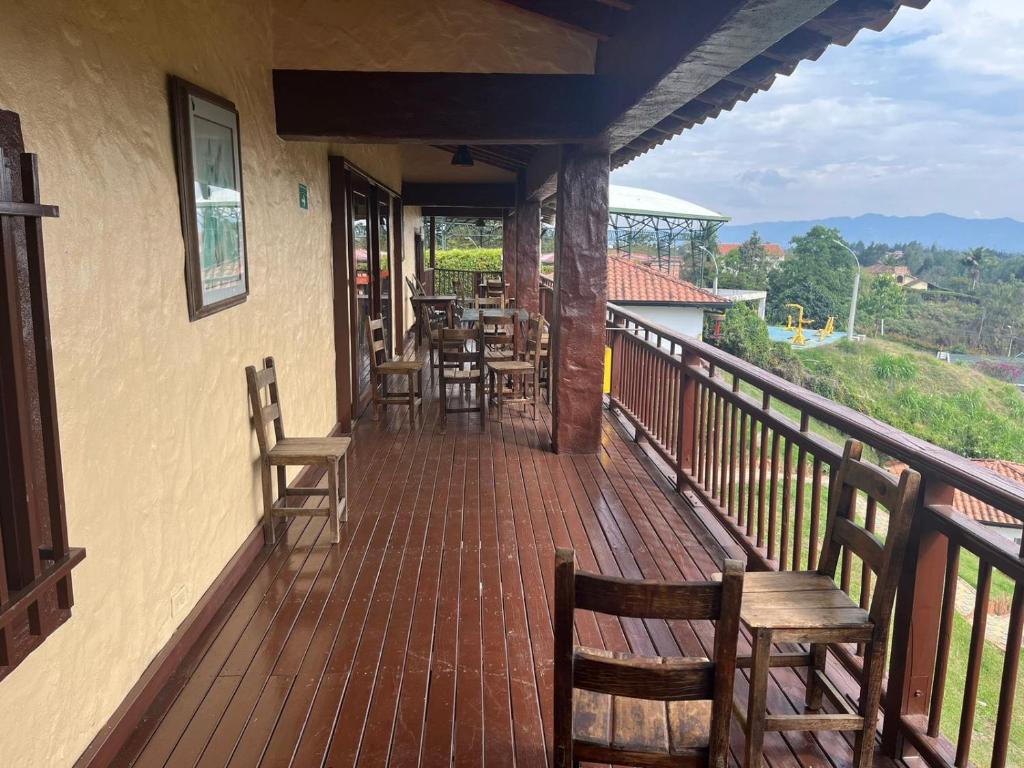 Balkón nebo terasa v ubytování Hostal Inn II Rionegro