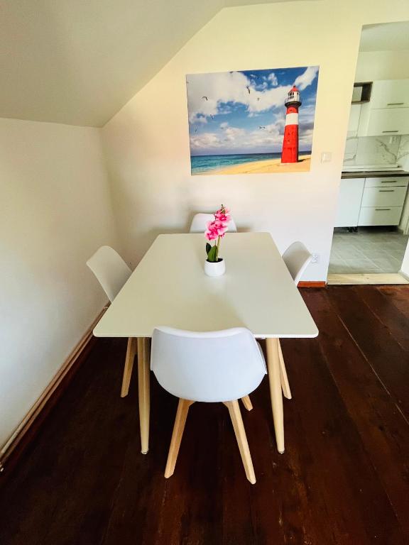 Kuchyň nebo kuchyňský kout v ubytování Apartmány 68