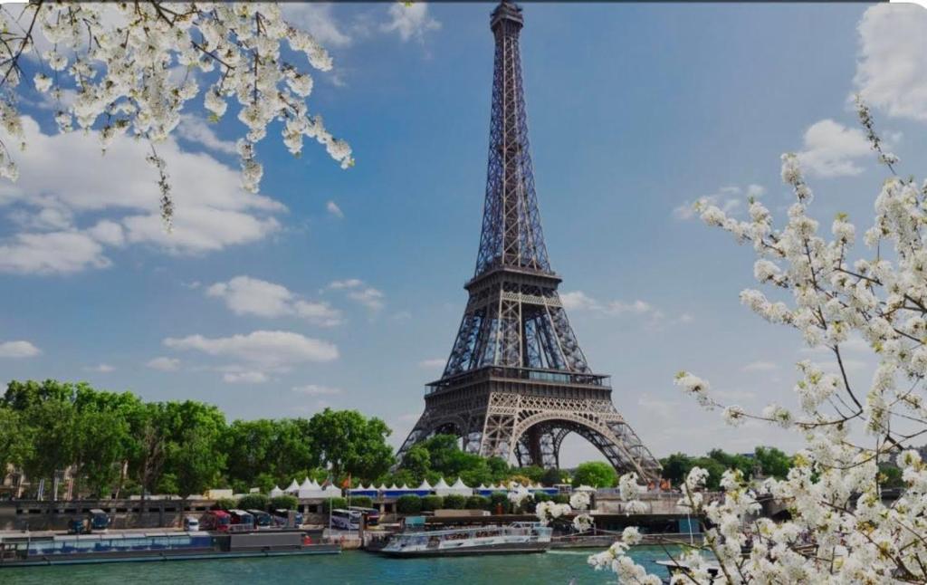 a view of the eiffel tower in paris at AV. CHAMPS ELYSEES 78 in Paris