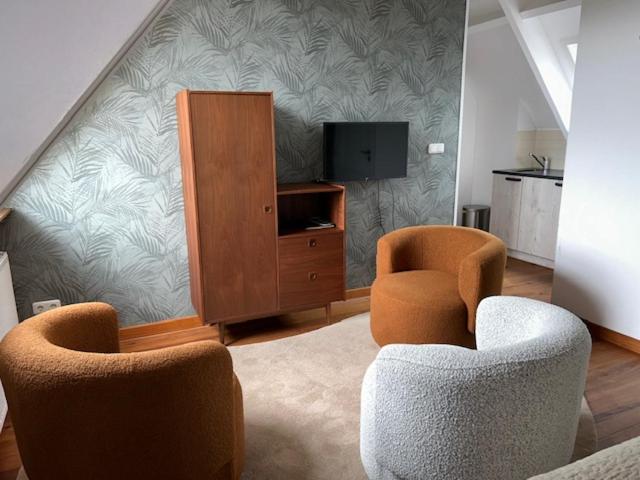 TV a/nebo společenská místnost v ubytování Hotel Stadsherberg Sneek