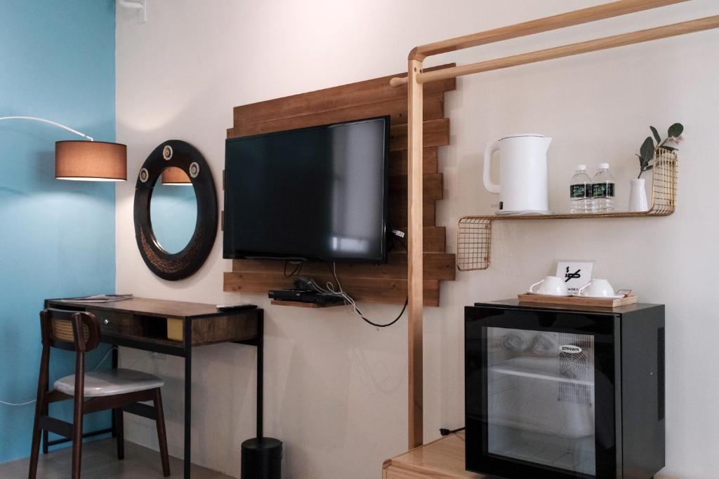 Kuchyň nebo kuchyňský kout v ubytování 沉靛旅宿 La Casa Indaco 墾丁夢幻島Villa