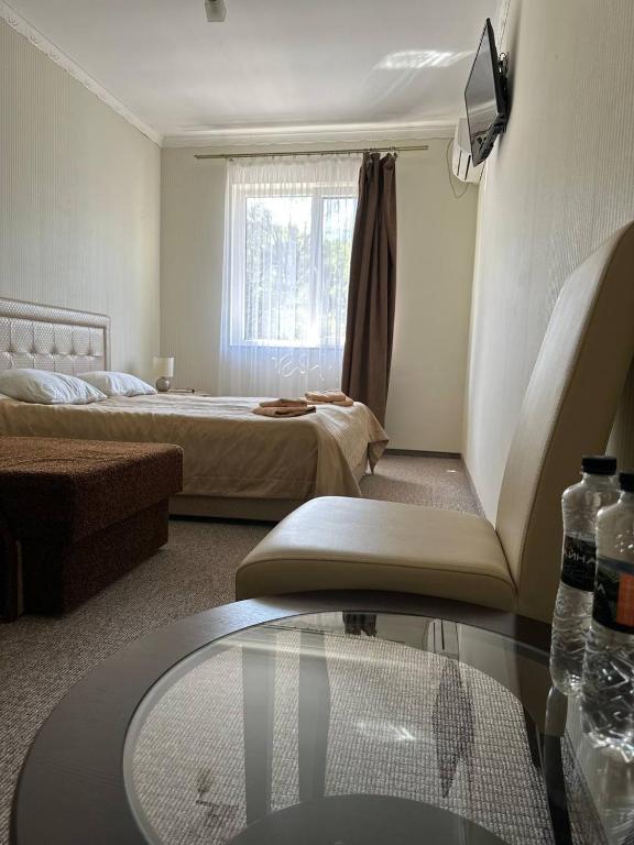 Postel nebo postele na pokoji v ubytování Готель-спа "Еліт"