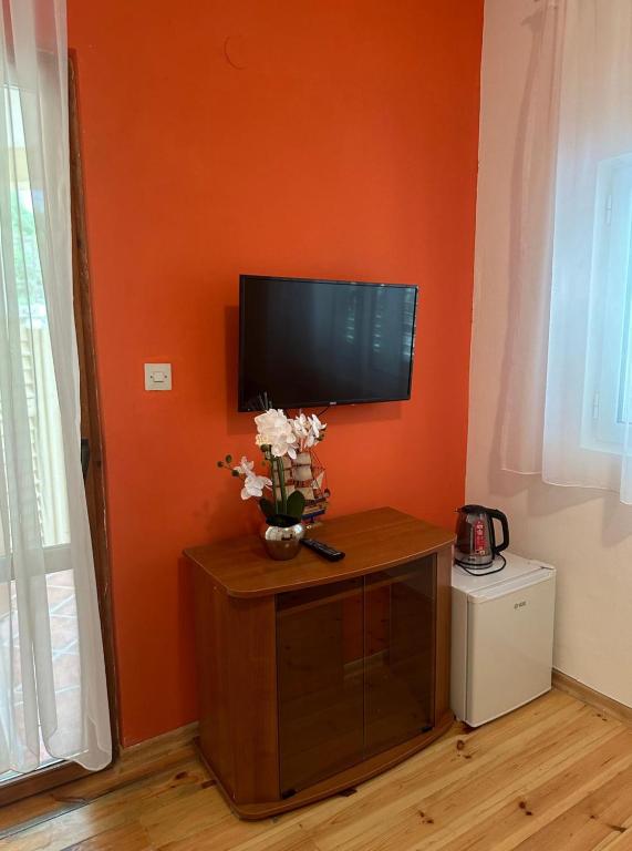 TV a/nebo společenská místnost v ubytování Themis Apart Hotel