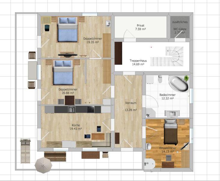 План на етажите на Haus Bergkranz