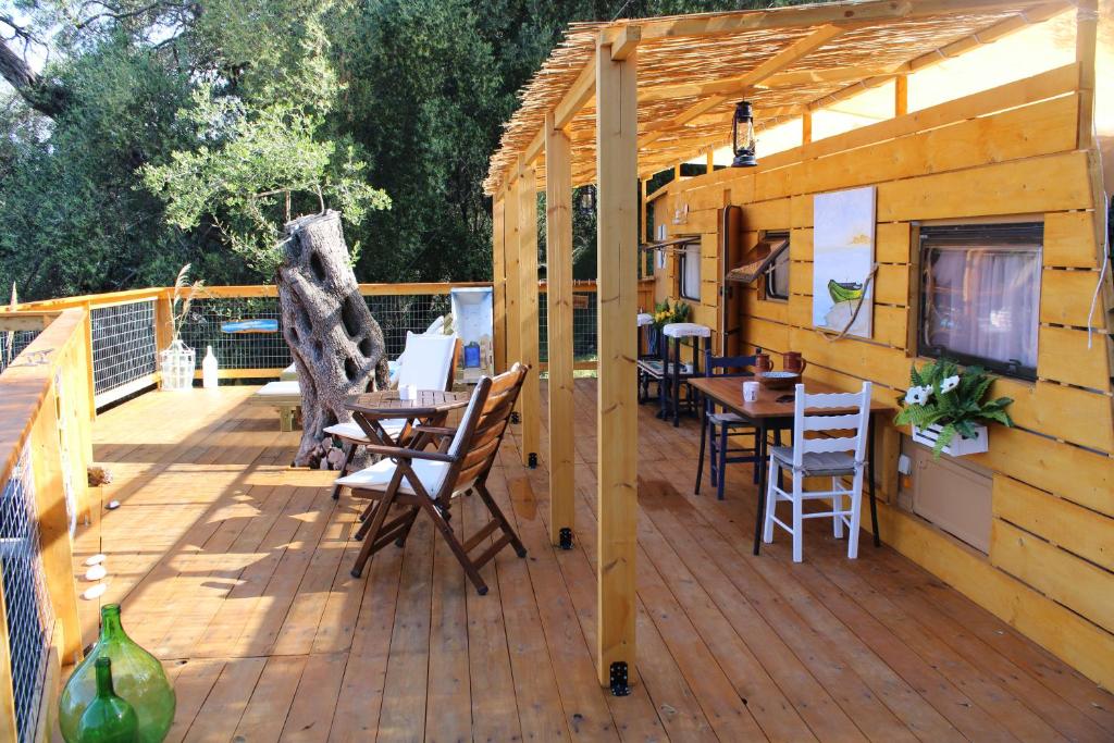 Balkón nebo terasa v ubytování Nature Habitat