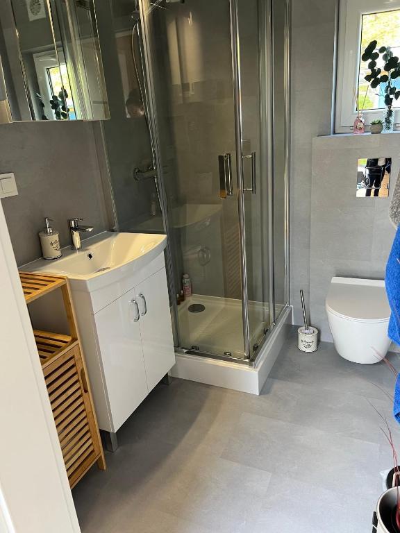 Koupelna v ubytování Tinyhouse Frida