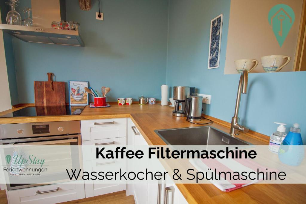 Kuchyň nebo kuchyňský kout v ubytování Friesenherz - Memmert