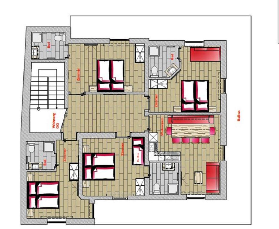 The floor plan of A CASA Opal Appartements