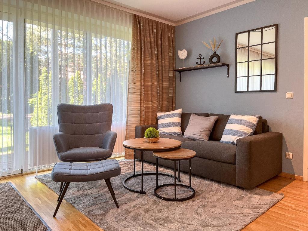 Ruang duduk di Residenz Seestern Wohnung 02