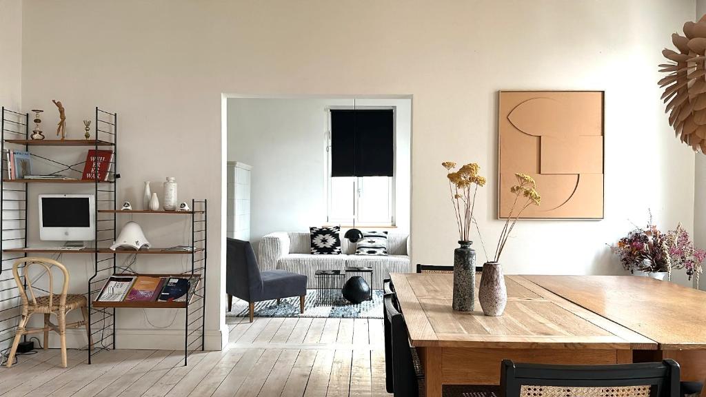 Kuchyň nebo kuchyňský kout v ubytování Design Apartments "Hier war Goethe nie"
