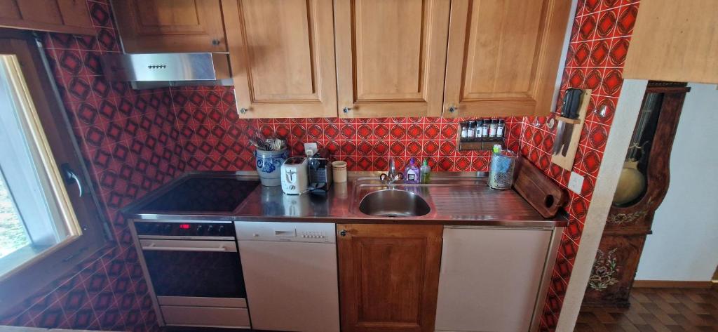 Kuchyň nebo kuchyňský kout v ubytování Appartement, vue sur le lac