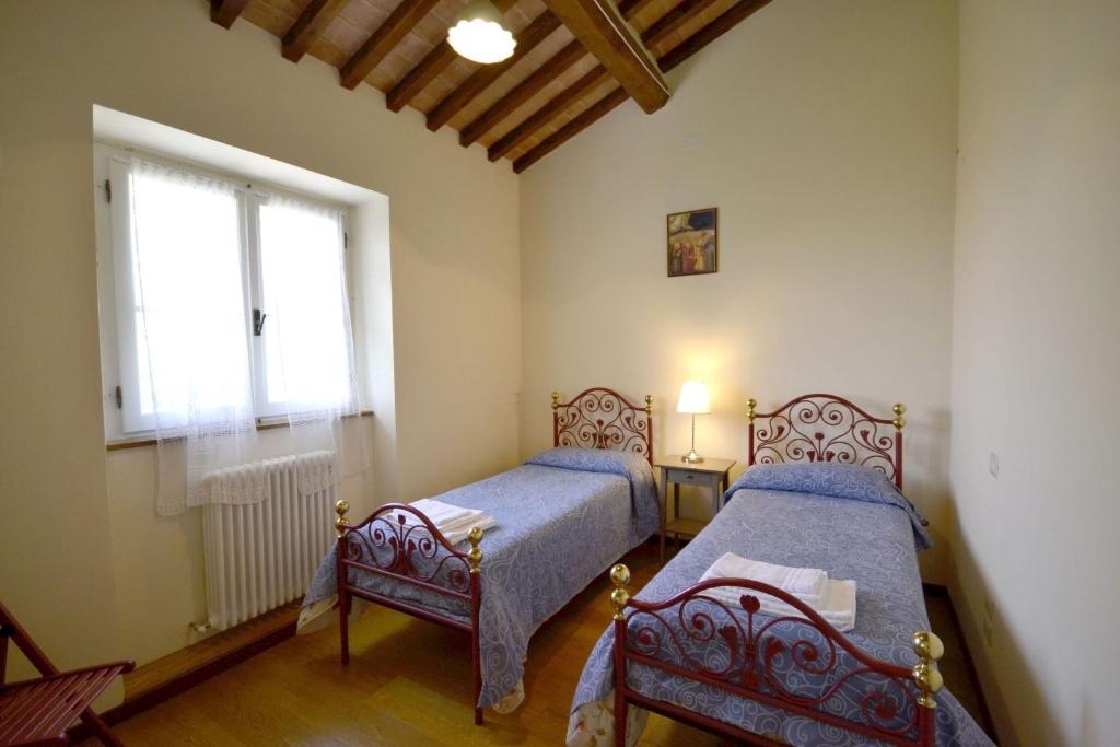 Łóżko lub łóżka w pokoju w obiekcie Villa Il Palazzone