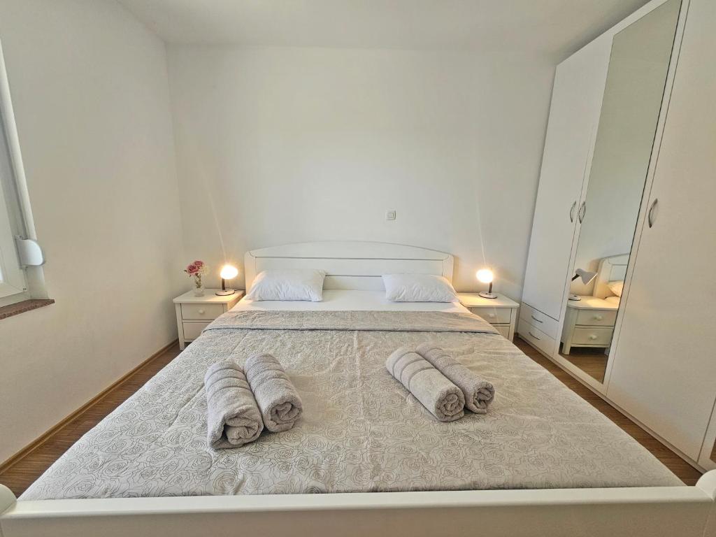 Posteľ alebo postele v izbe v ubytovaní Podstrana Holiday