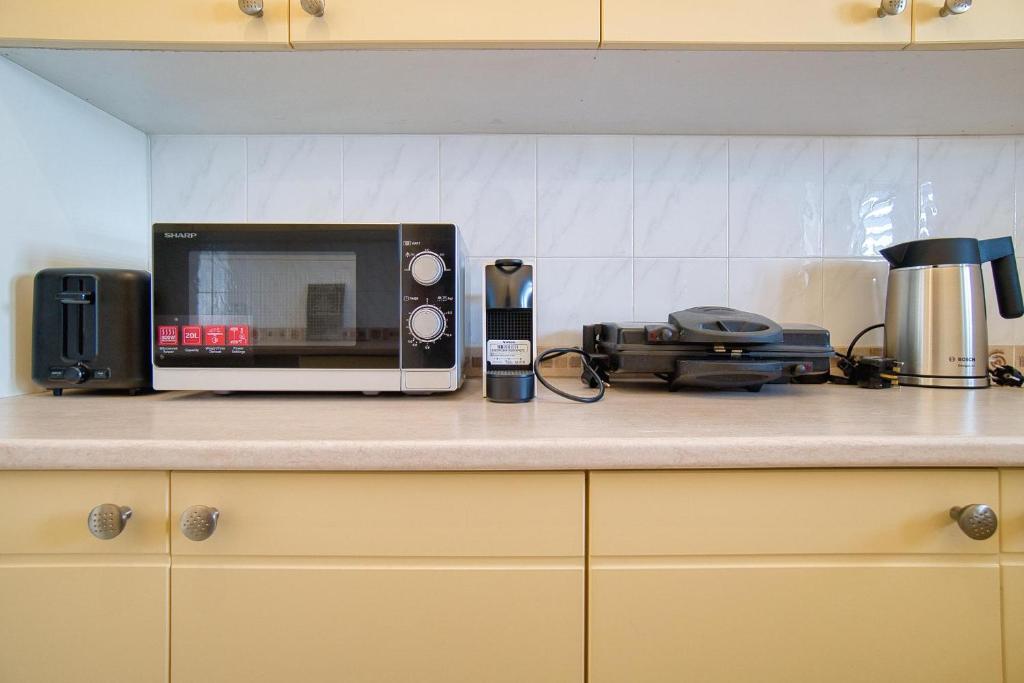 Kuchyň nebo kuchyňský kout v ubytování Kings Palace 2 BED