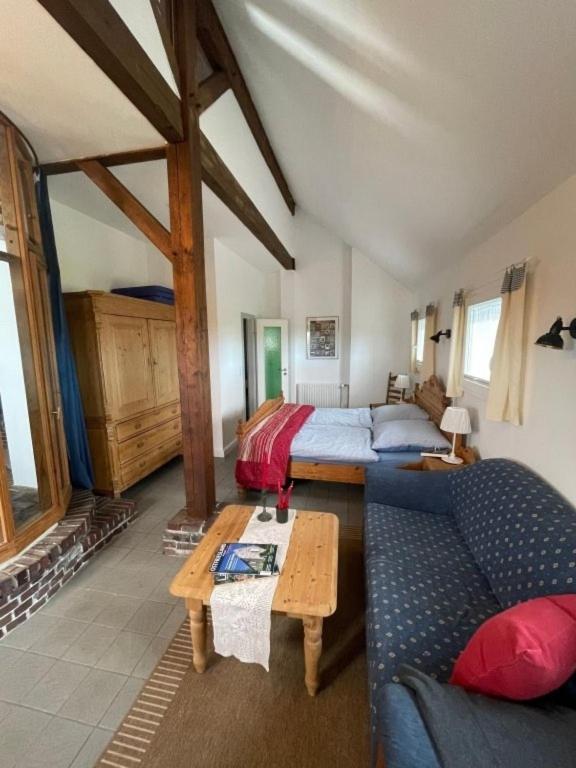 Postel nebo postele na pokoji v ubytování Landhaus up de Warft - Störtebecker