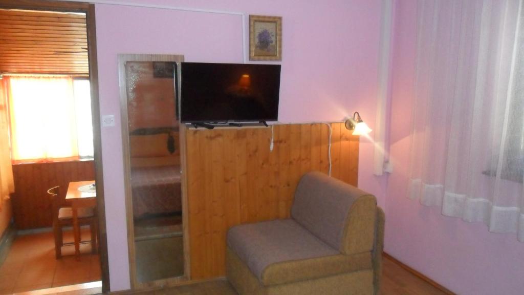 TV a/nebo společenská místnost v ubytování Apartmani Yucca