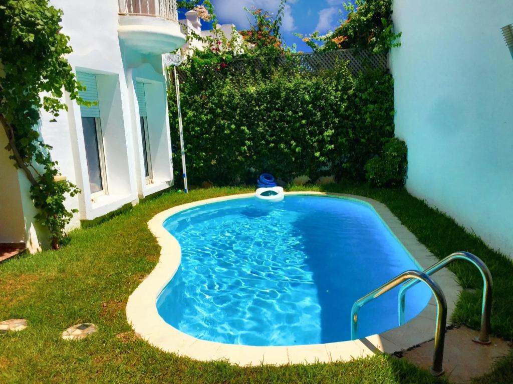 a small swimming pool in the yard of a house at 4 bedrooms villa at Dar Bouazza Tamaris 200 m away from the beach with private pool and enclosed garden in Dar Bouazza
