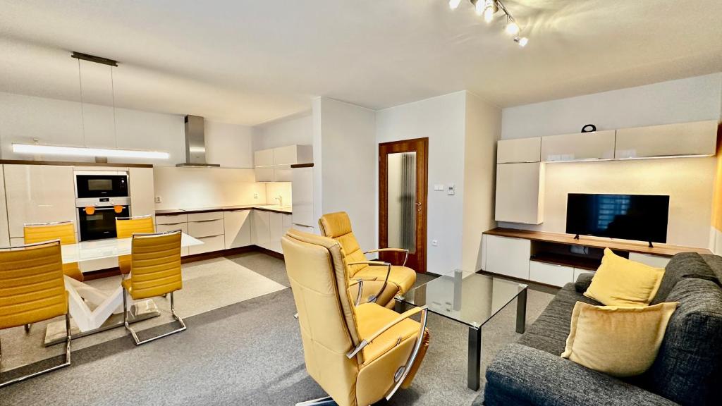 Kuchyňa alebo kuchynka v ubytovaní Apartmán Aurora Třeboň