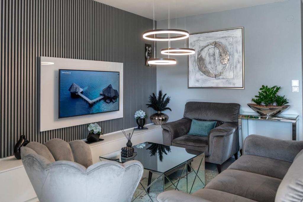 Posedenie v ubytovaní Modern and Spectacular 2-BedApartment in Cavtat
