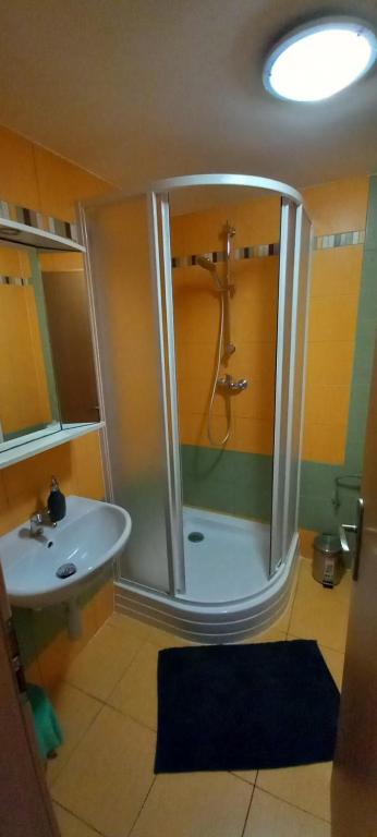 Koupelna v ubytování Apartmány u náměstí Sušice