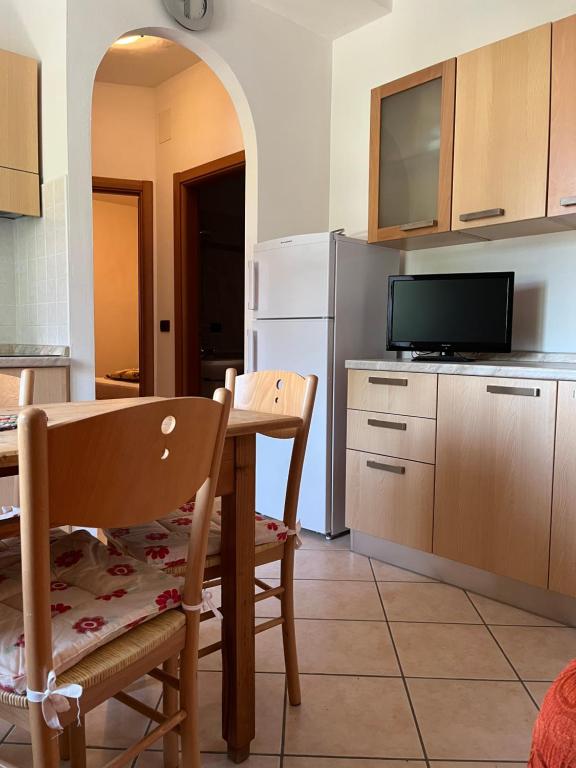 Kuchyň nebo kuchyňský kout v ubytování Casa Dalsass
