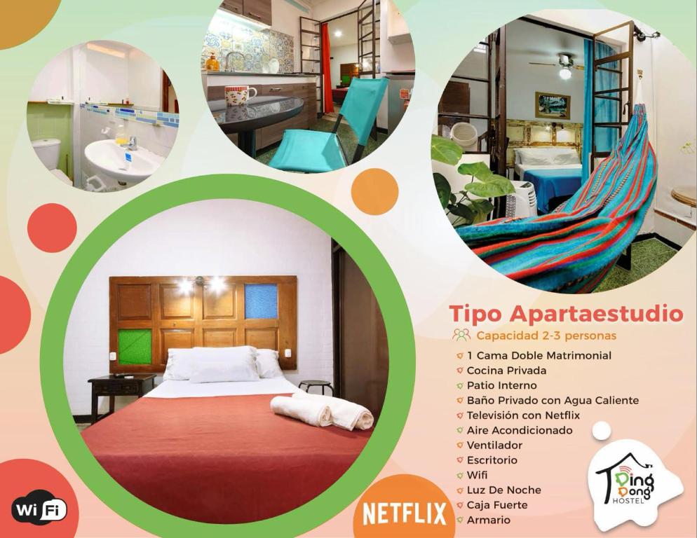 Postel nebo postele na pokoji v ubytování Ding-Dong Hostel