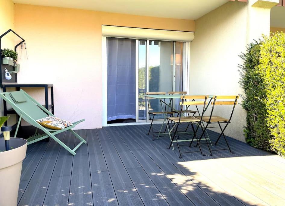 Balkón alebo terasa v ubytovaní Cottage bord de mer