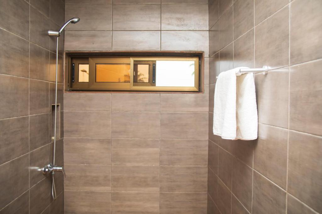 Koupelna v ubytování Hotel le Pelican