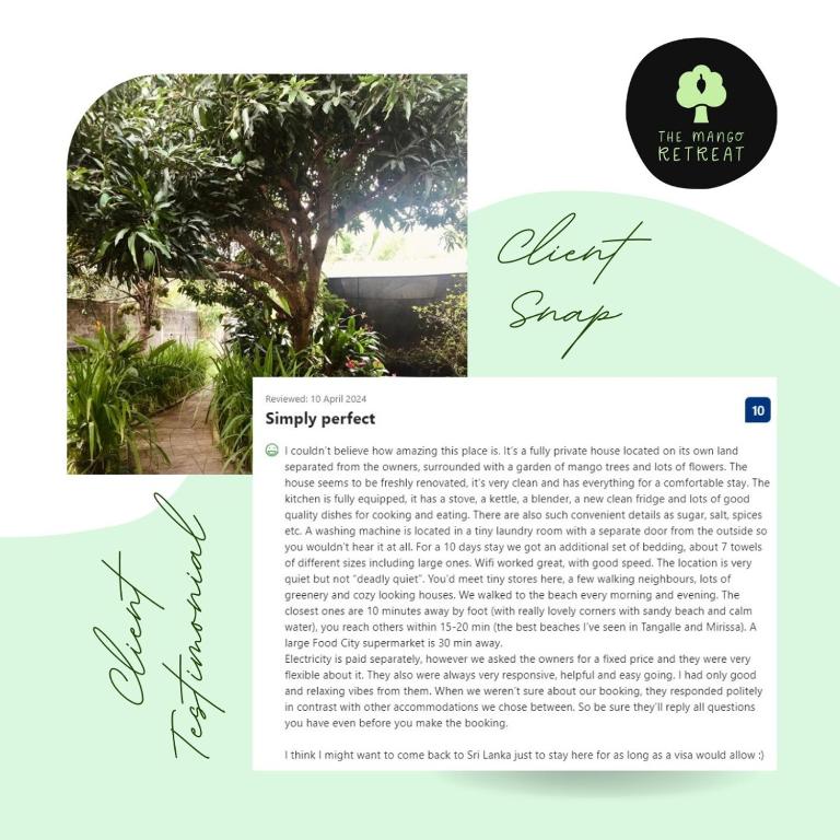Certifikát, hodnocení, plakát nebo jiný dokument vystavený v ubytování The Mango Retreat