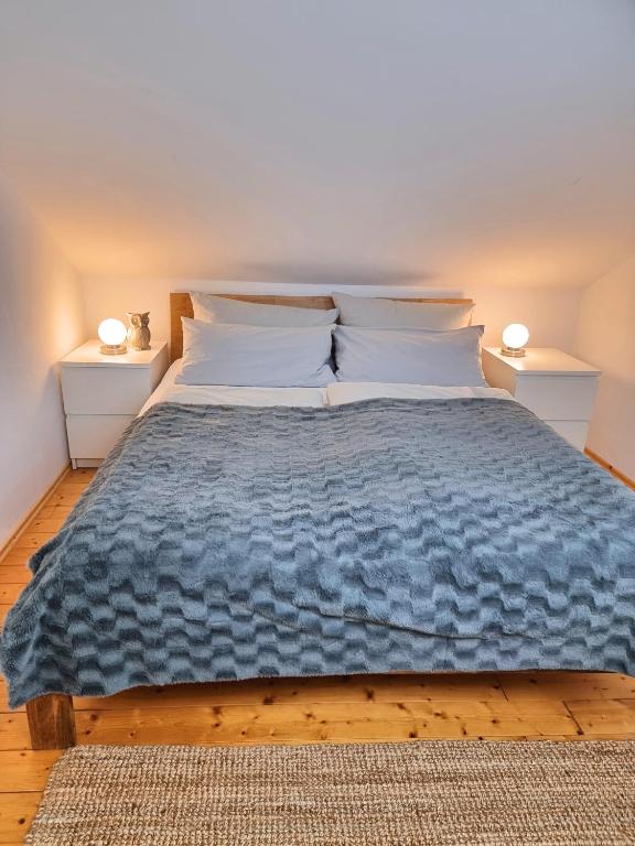 Postel nebo postele na pokoji v ubytování Ferienhaus Heckler