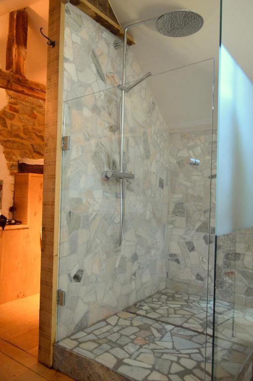 Koupelna v ubytování B&B Le Vieux Marronnier