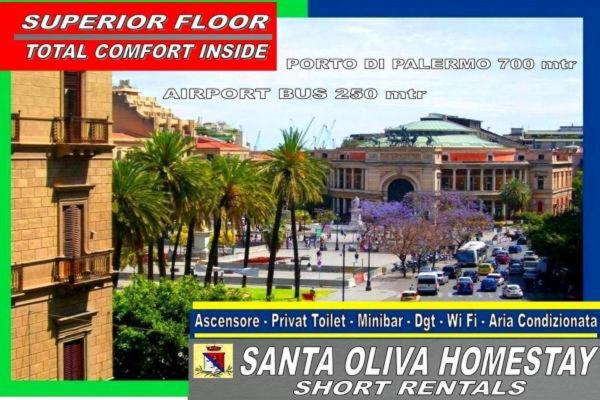 a collage of pictures of a city with a building at Santa Oliva Homestay in Palermo