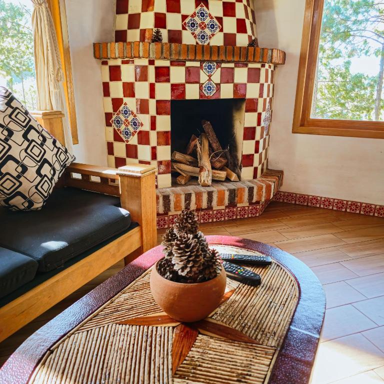 Posezení v ubytování BACANA CABAÑAS DE ALQUILER