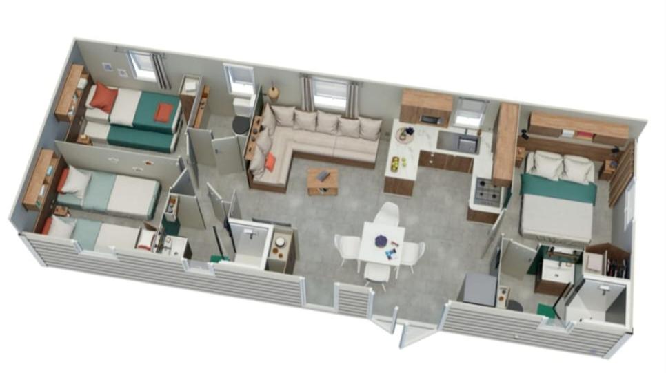 Posezení v ubytování Mobil-home Le cocon FUN PASS NON INCLUS
