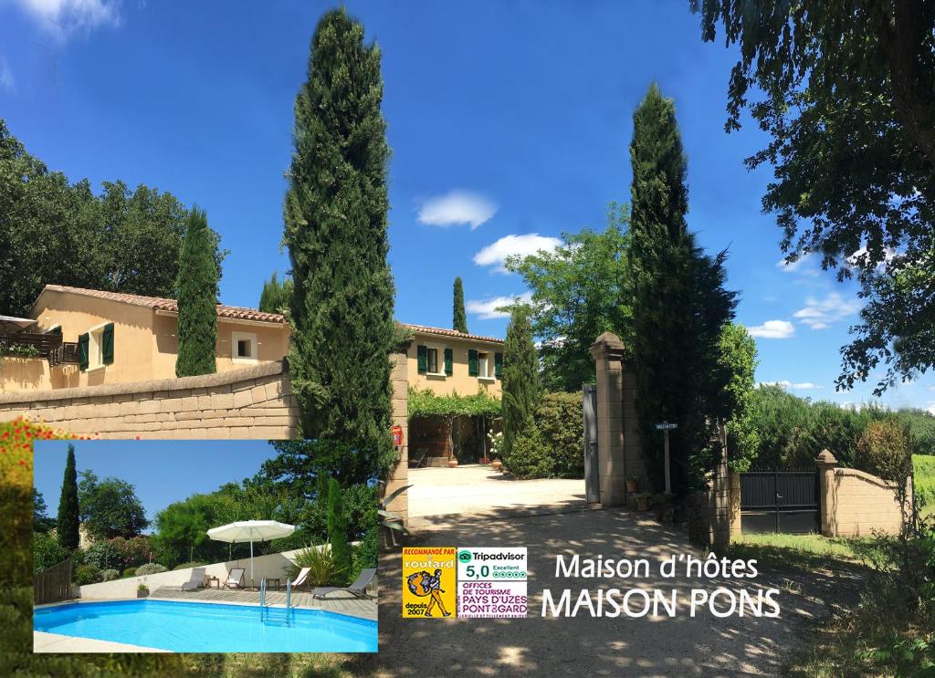 Vonkajšia záhrada v ubytovaní CHAMBRES D'HOTES "MAISON PONS" proche UZES - PONT DU GARD