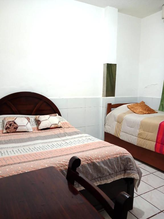 Postel nebo postele na pokoji v ubytování Hostal Almagro