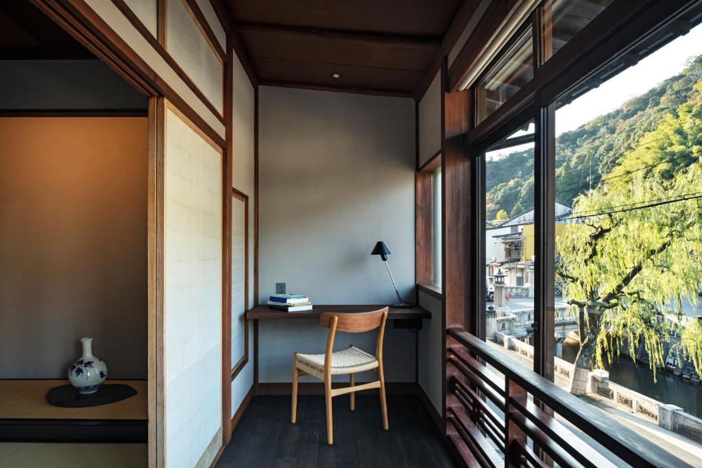 Balkón nebo terasa v ubytování Kobayashiya -Kinosaki Onsen-