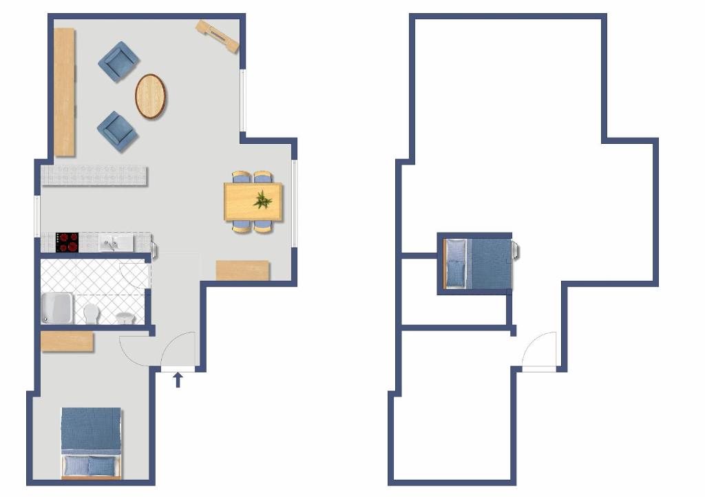 Půdorys ubytování Haus La Rocca by Zermatt Premium Apartments