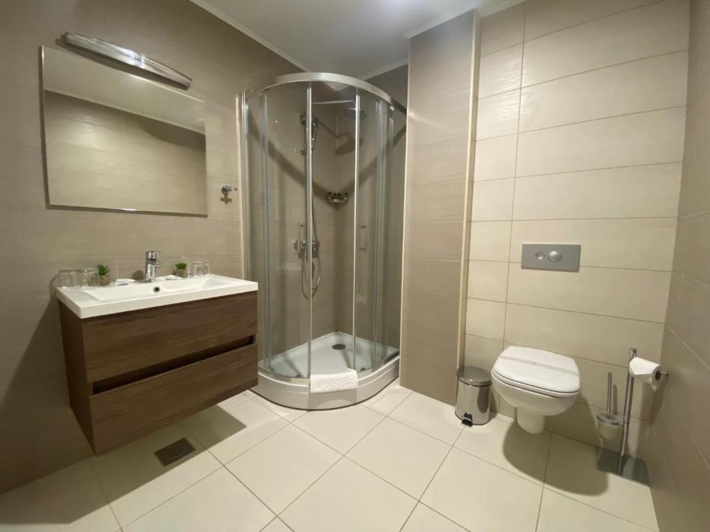 Koupelna v ubytování Hotel Narenta